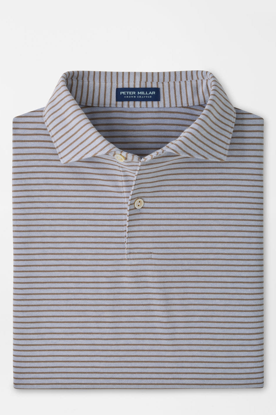 Albatross Cotton-Blend Polo-MF26XK56E-Windy Blue/Light Mocha
