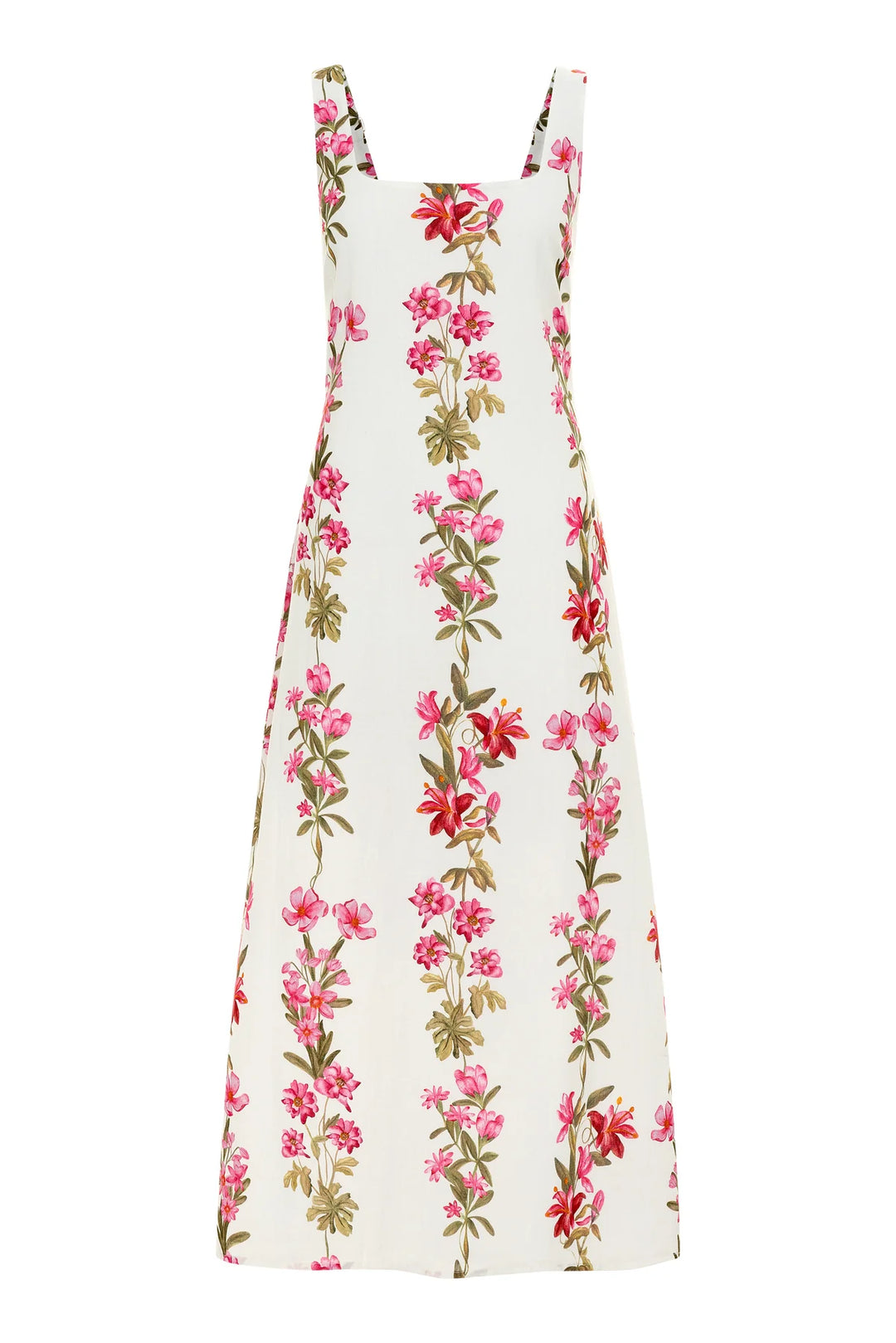 Minnie Midi - Pink Floral Stripe