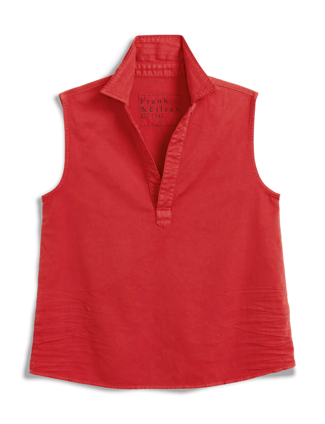 Olivia Sleeveless Polo Shirt - Cherry