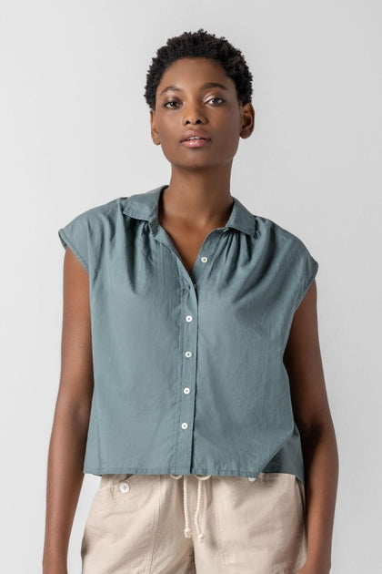 Short Sleeve Button Down - Vine