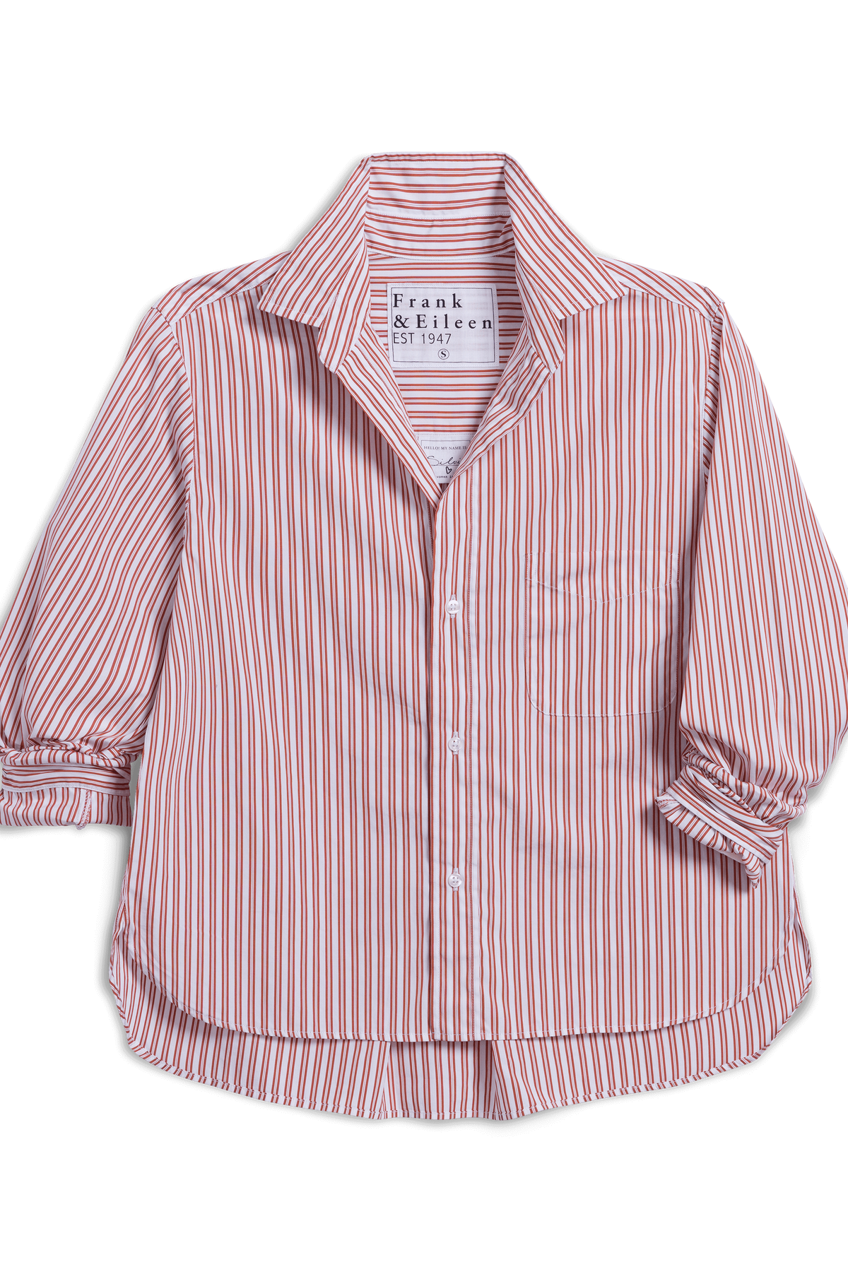 Silvio Untuckable Button-Up - Pumpkin Stripe