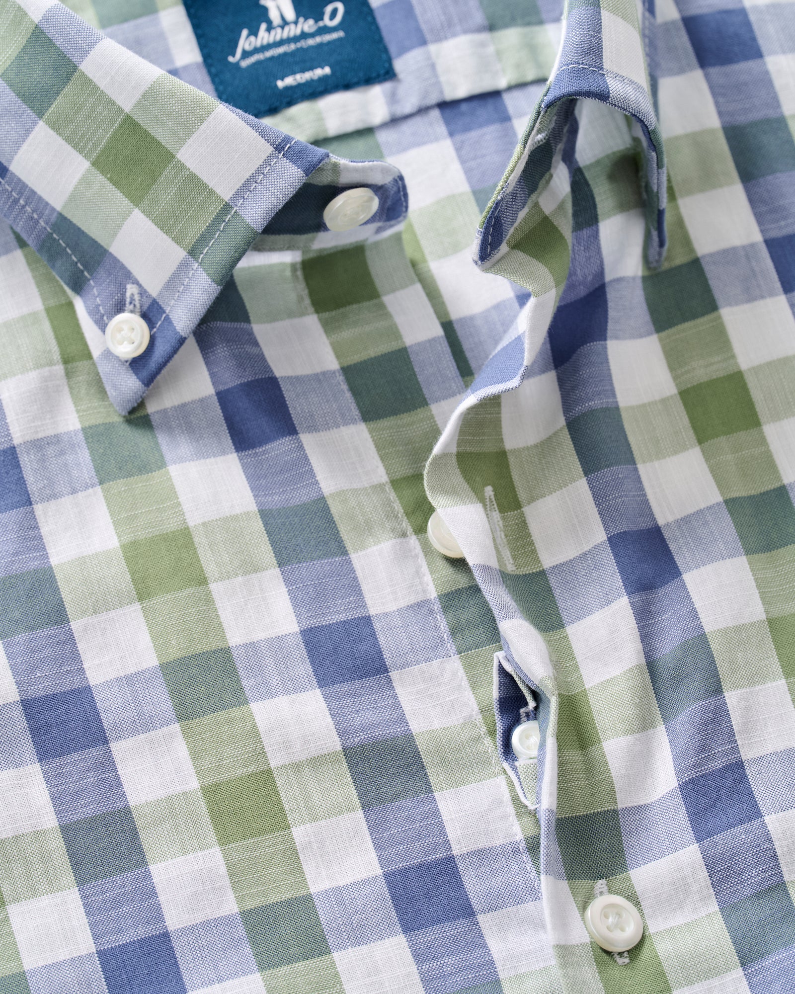 Slub Cotton Button Down Shirt-Candler Forest