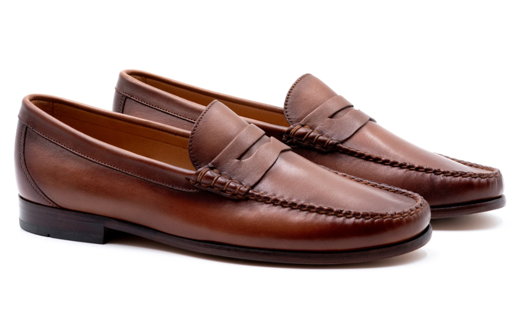 Maxwell Sheep Skin Penny Loafers - Whiskey