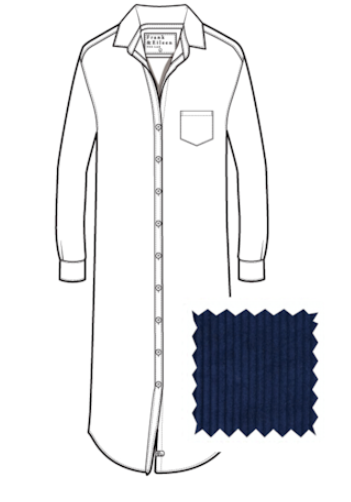 Rory Maxi Shirtdress - Washed Navy Corduroy