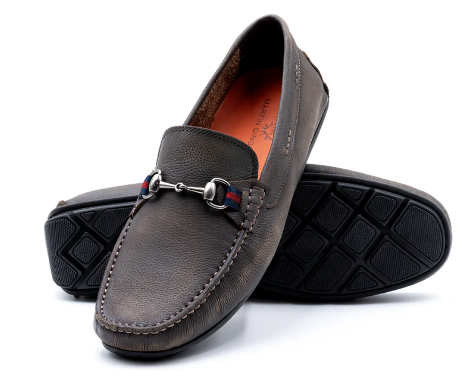 Bermuda Pebble Grain Horse Bit Loafers - Old Clay