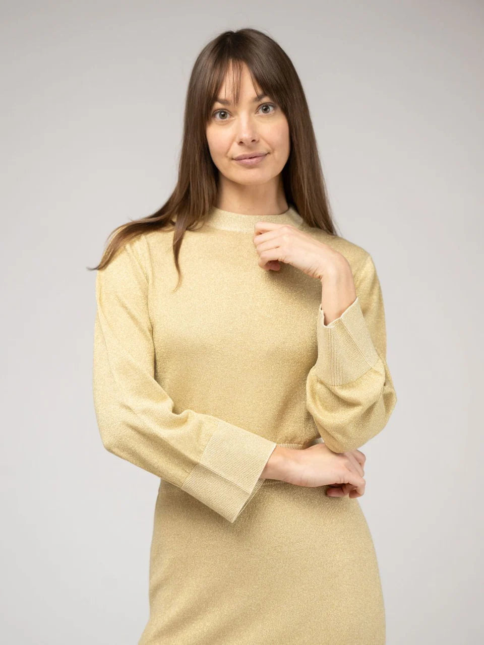 Shimmer Crewneck - Gold