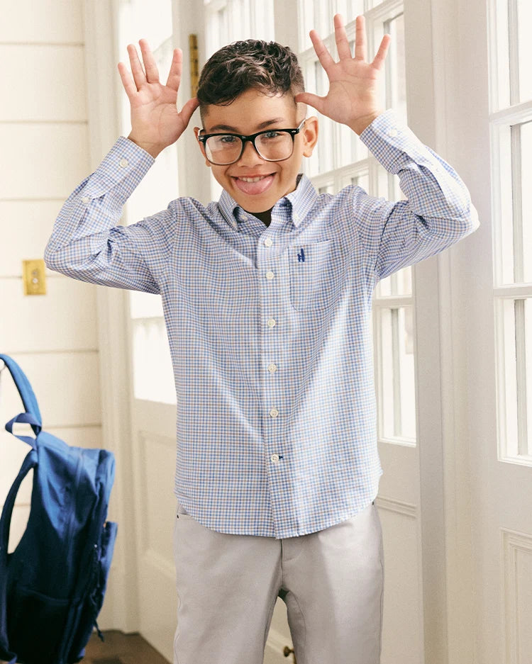Everyday Perf. Jr. Button Down Shirt - Koby Print