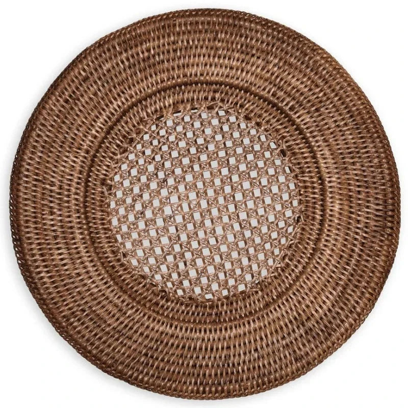 BMH - Caspari Rattan Round Charger - Set of 6
