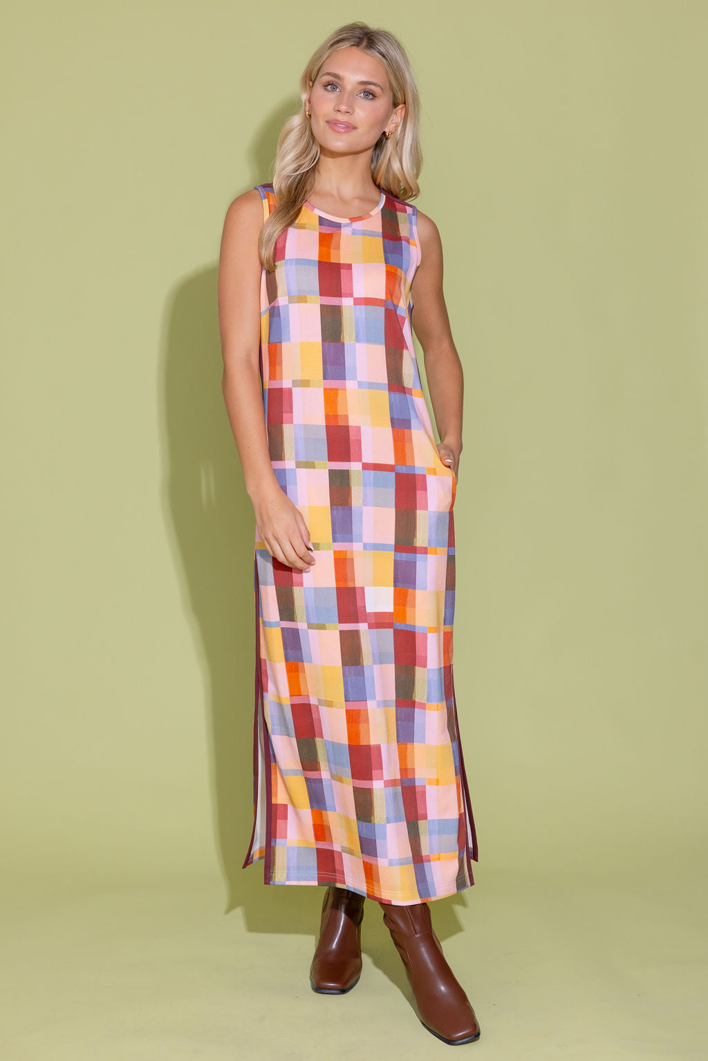 Berkley Dress - Terracotta Check