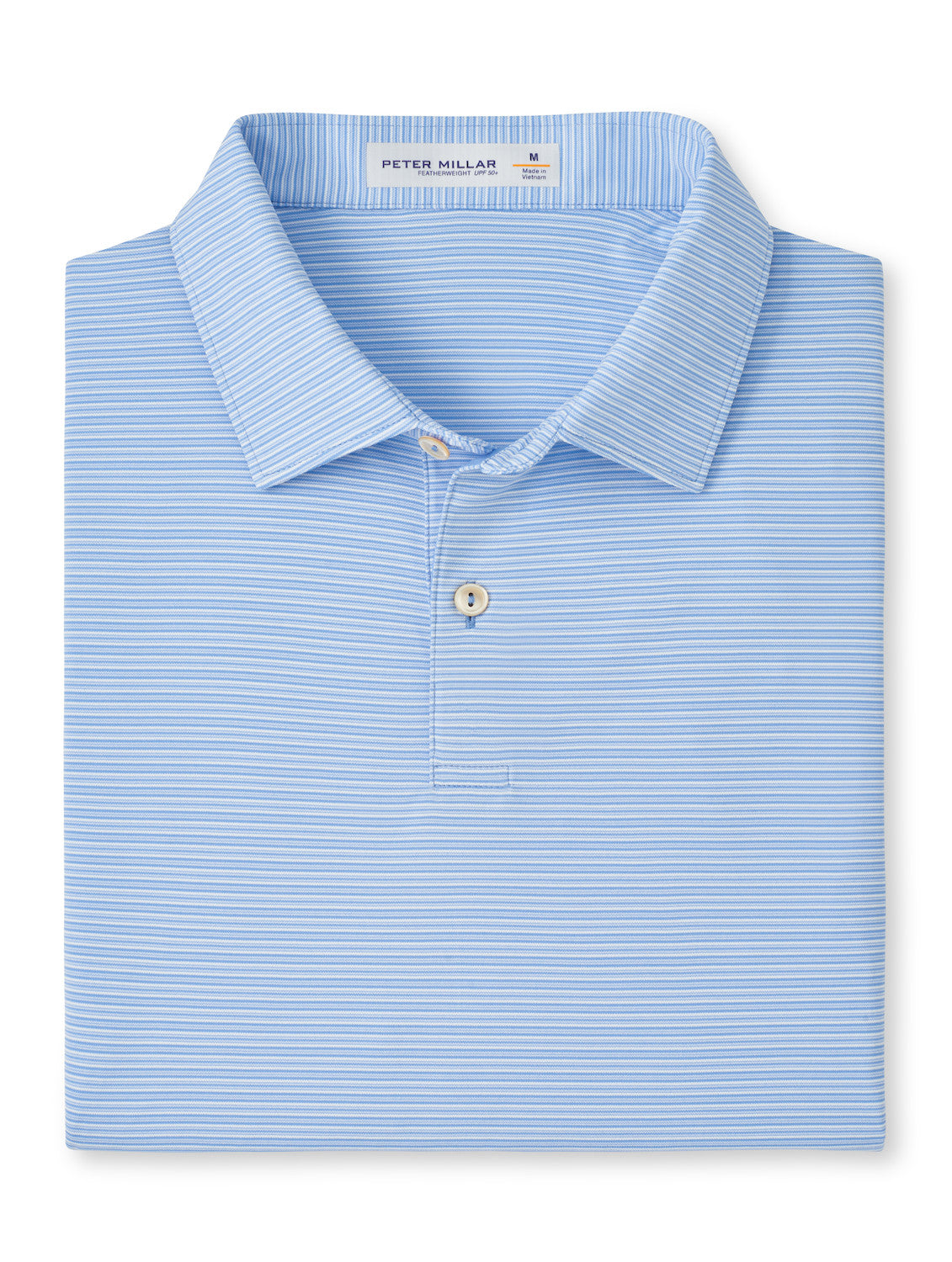 Featherweight Stripe Performance Polo-Bluebird