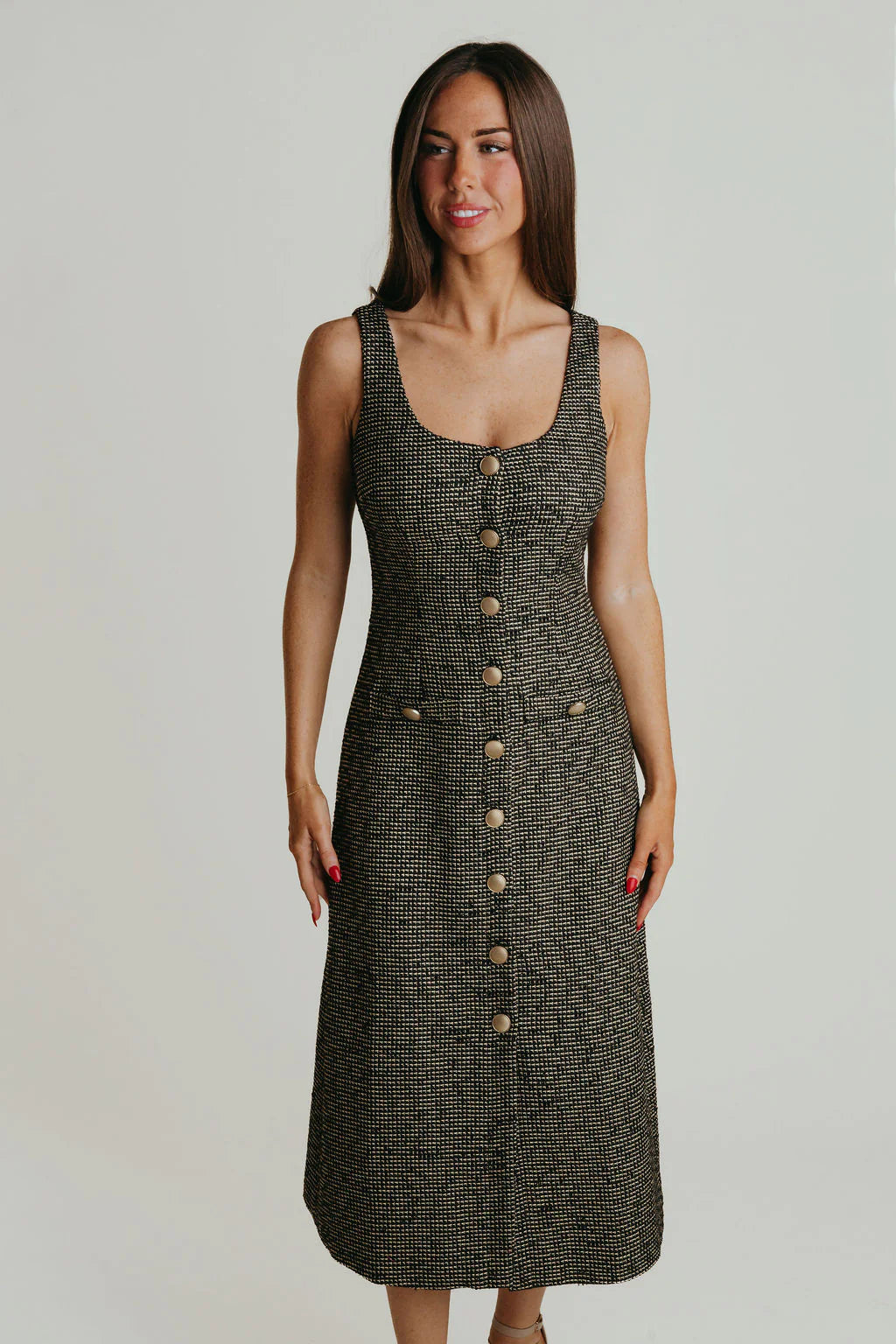 Maze Dress - Black & Gold