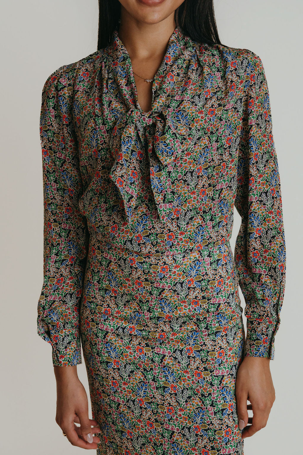 Anna Blouse-Oxford Floral