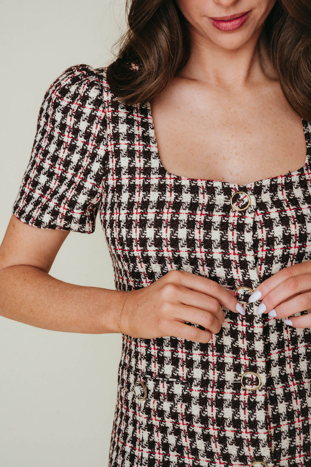 Celia Dress - Checked Tweed
