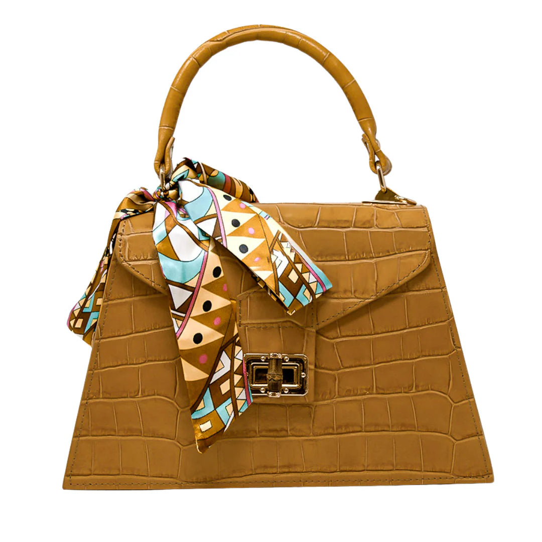 Big Bamboo Handle Bag - Camel