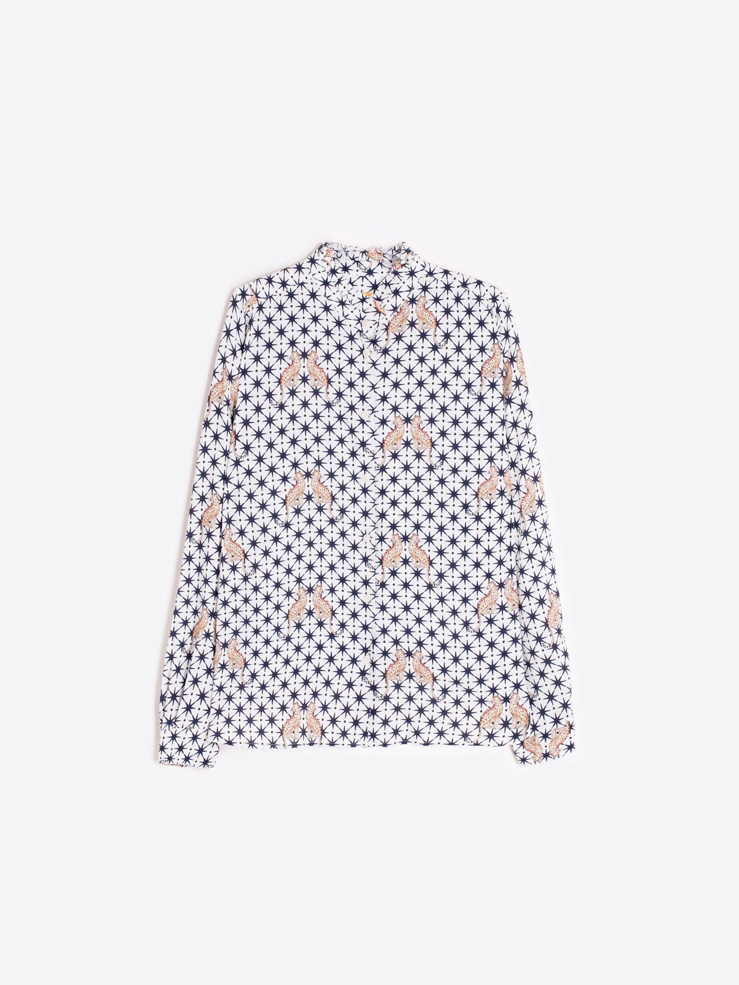 WHITE SHIRT WITH LEOPARD & STARS