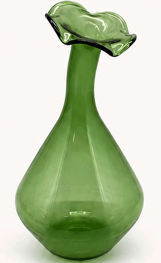 BMH - 8.5" Green Angled Bud Vase (1)