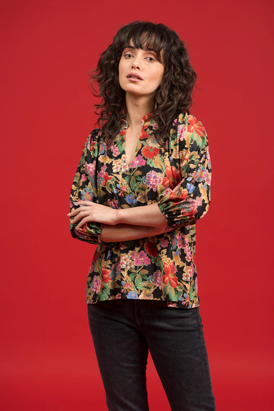 The Eliza Top - Midnight Petals