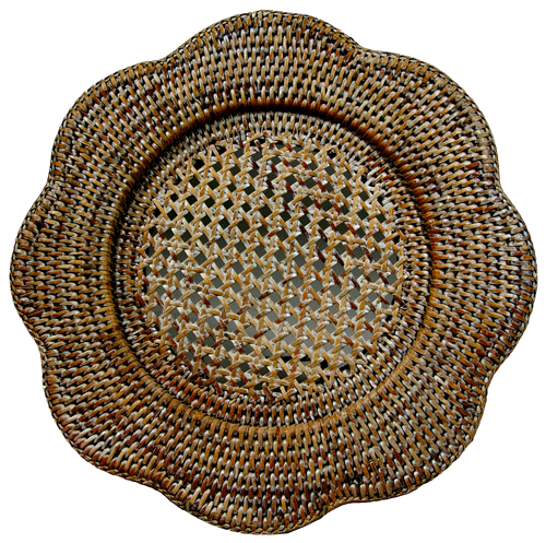 BMH - Scalloped Wicker Charger Set