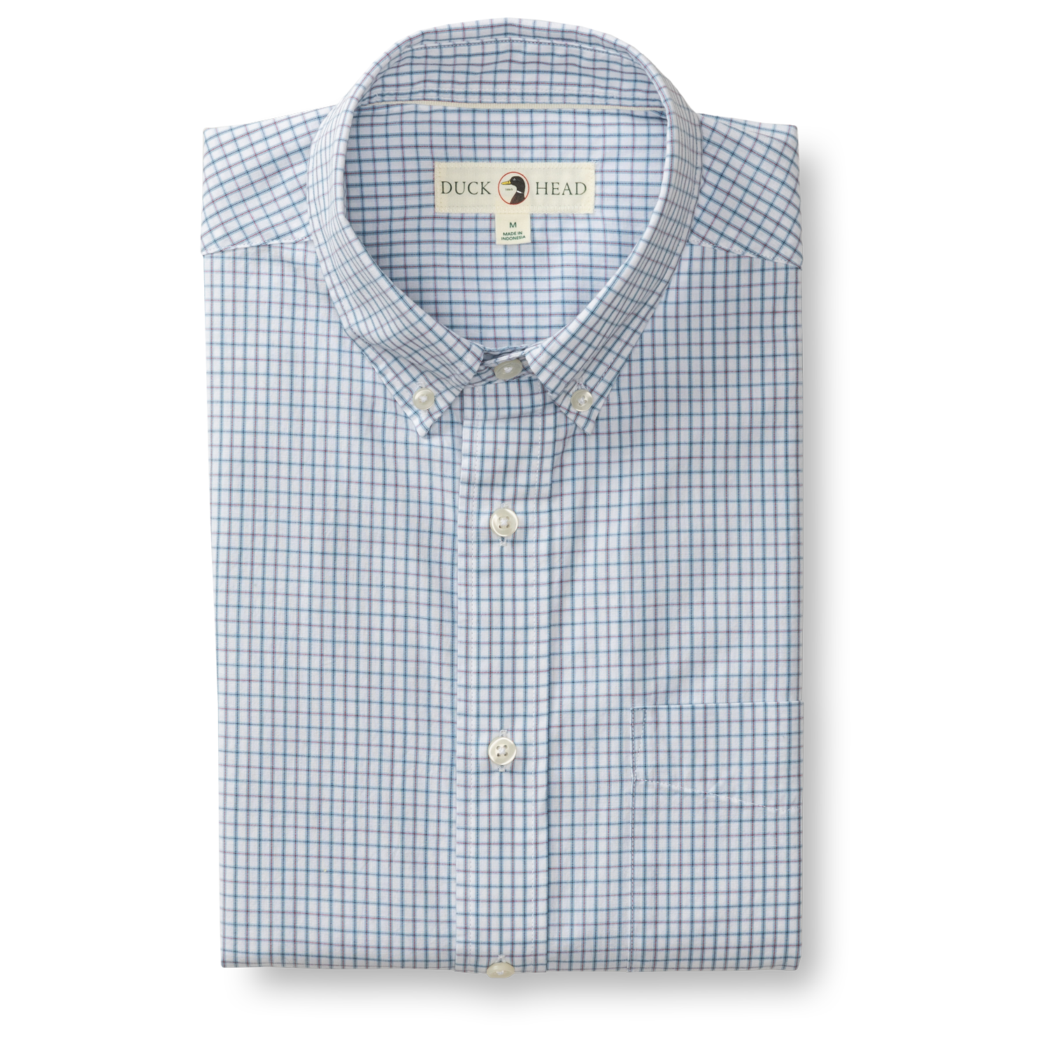 LS Cotton Cashmere Poplin Sport Shirt- Lewis Plaid- Glacier Blue