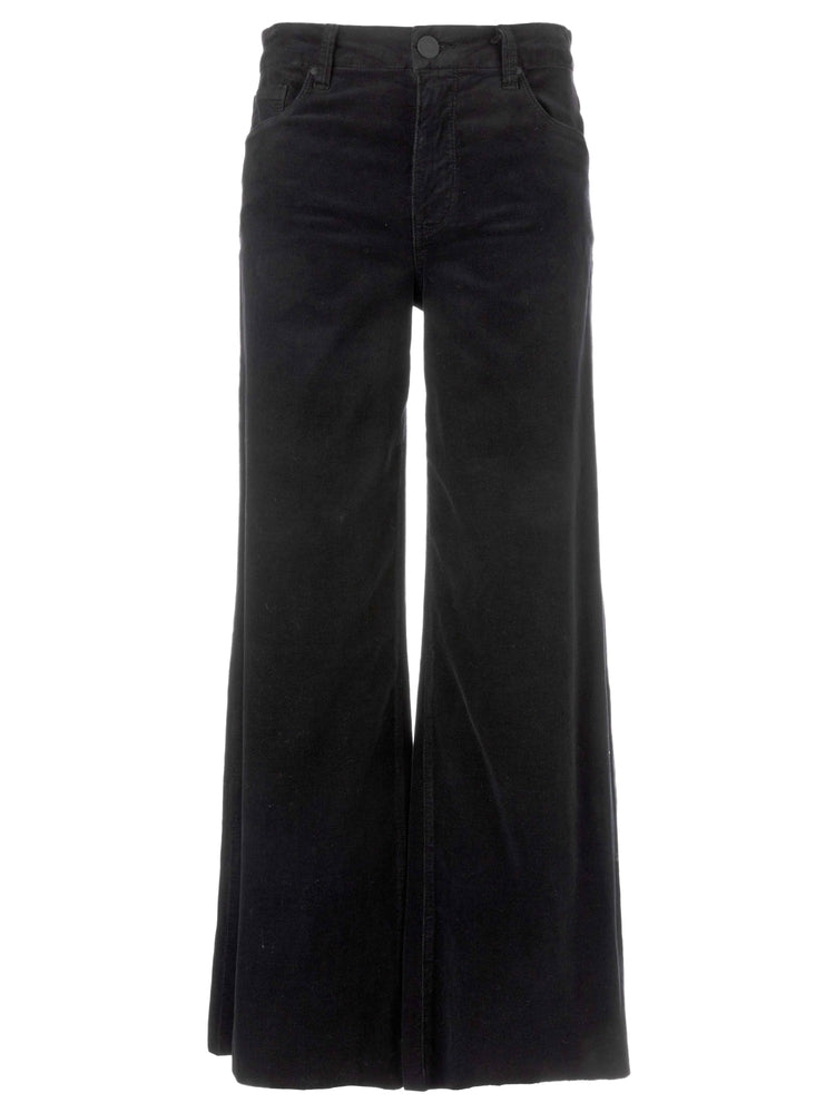 Meg High Rise Black Corduroy