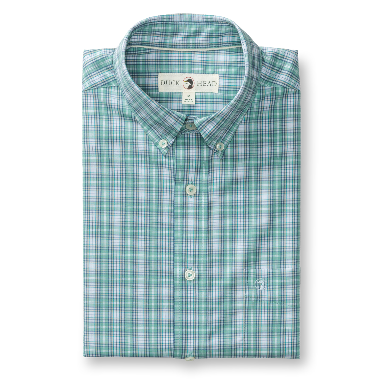 Performance Poplin Sport Shirt Forrest Plaid-Aspen Green