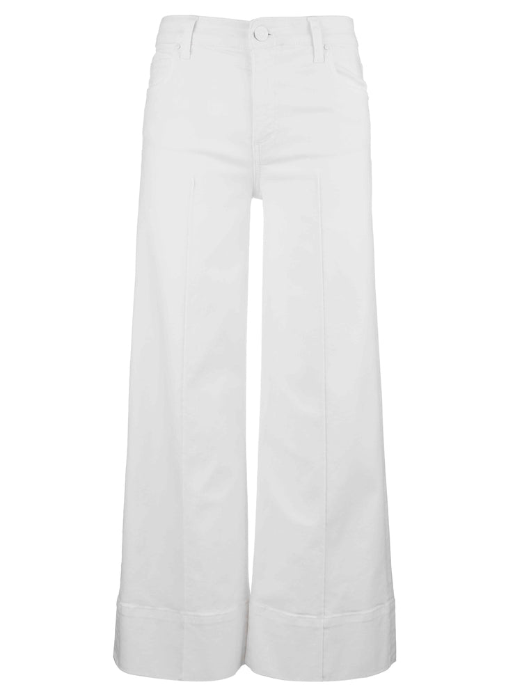 Meg High Rise Pin Tuck Wide Leg - Optic White