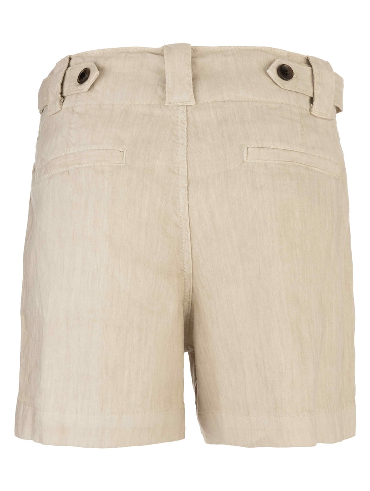 Katie High Rise Drawstring Short - Sand
