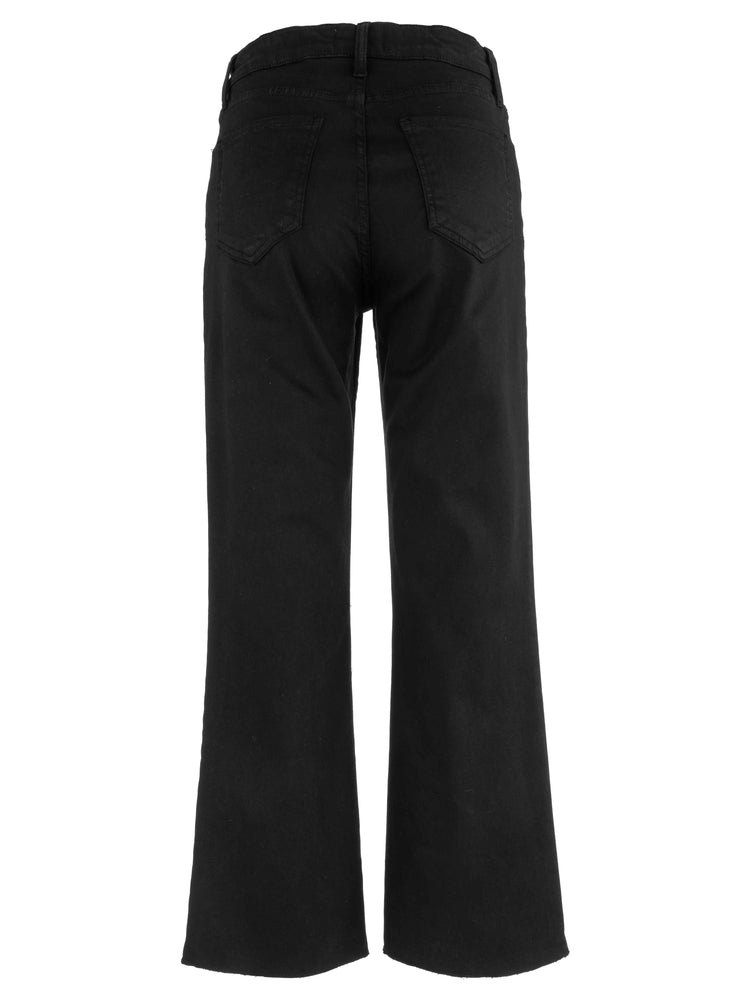 Kelsey High Rise Jean-Ankle Flare: Color-Black