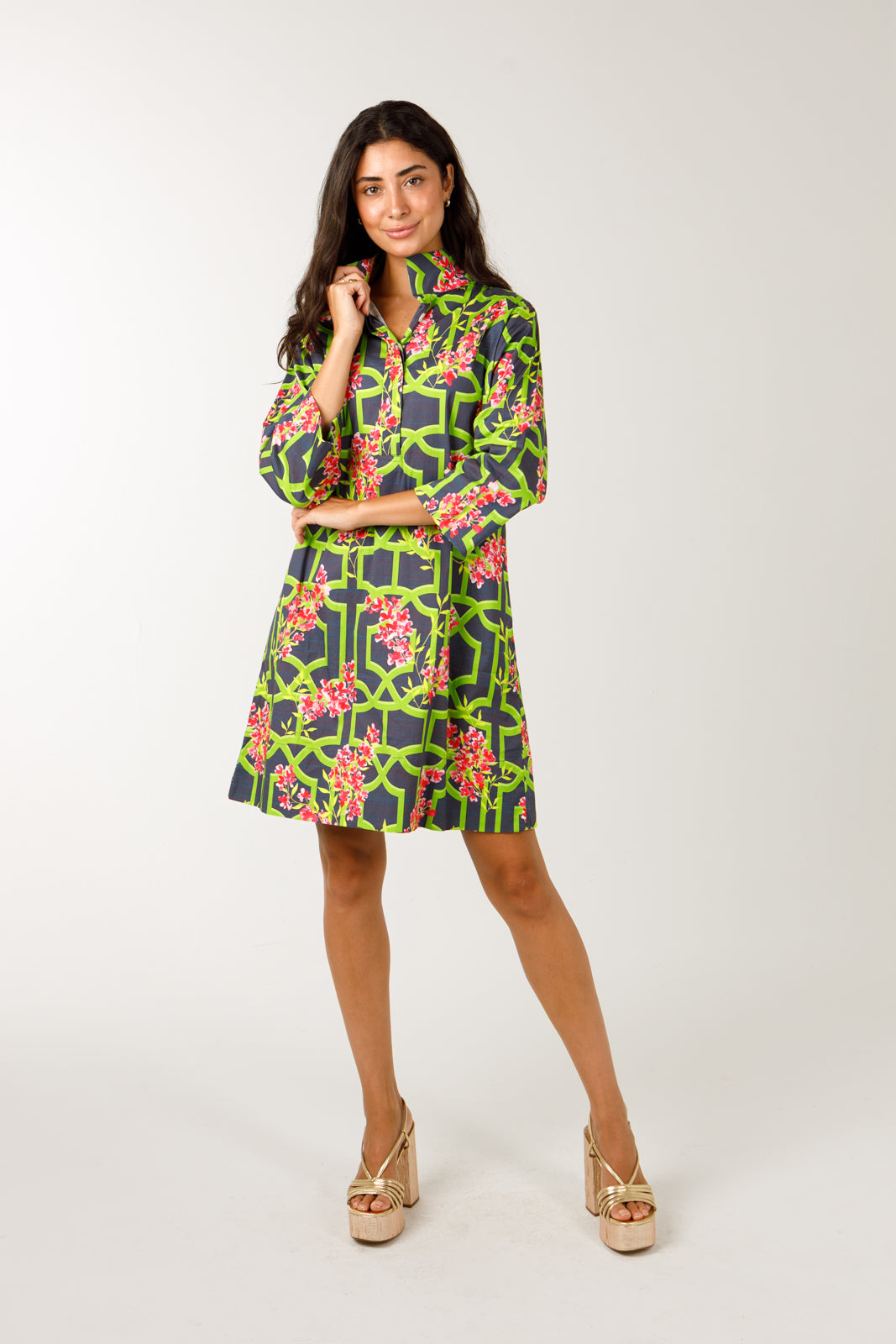 Arden Dress - Vine and Dandy Bougainvillea