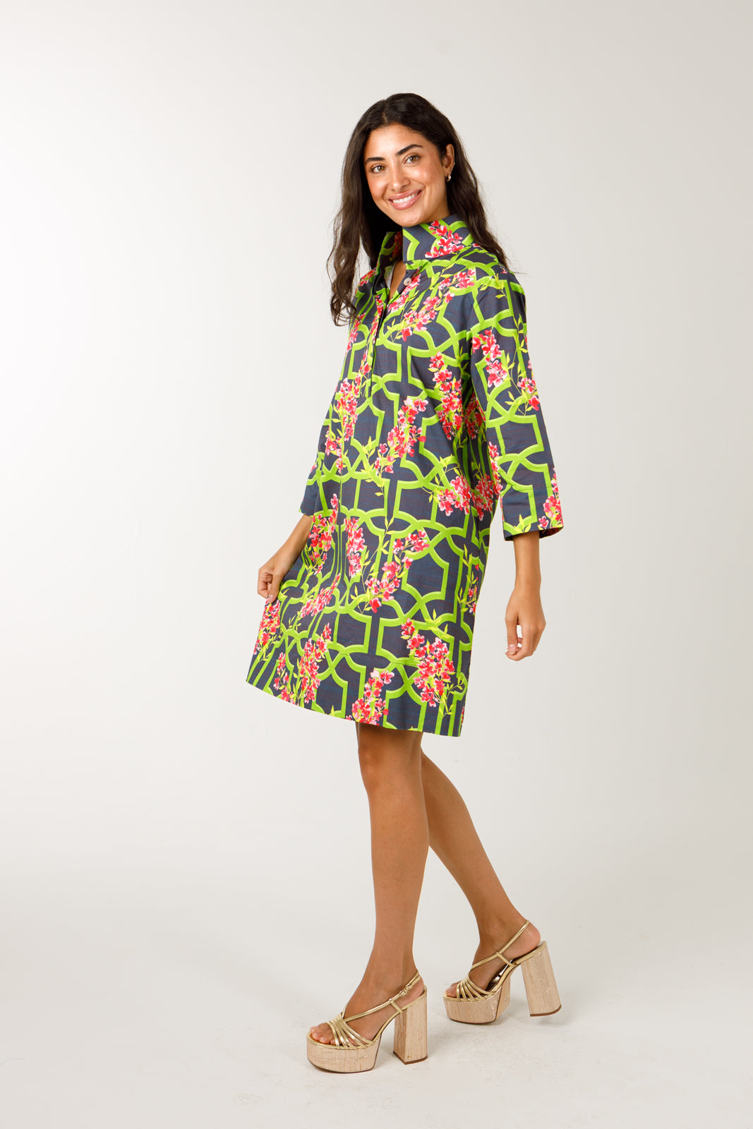 Arden Dress - Vine and Dandy Bougainvillea