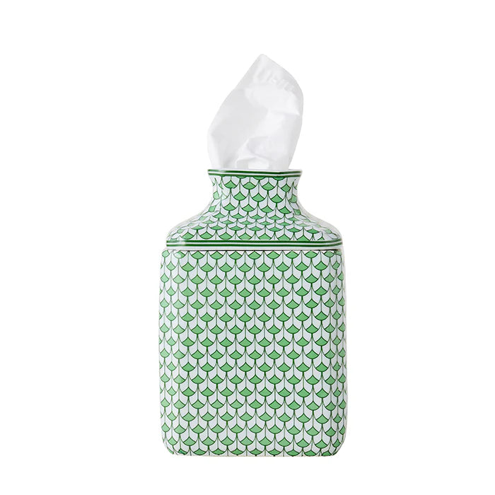 BMH - Green Porcelain Tissue Box