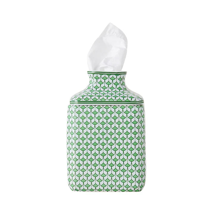 BMH - Green Porcelain Tissue Box