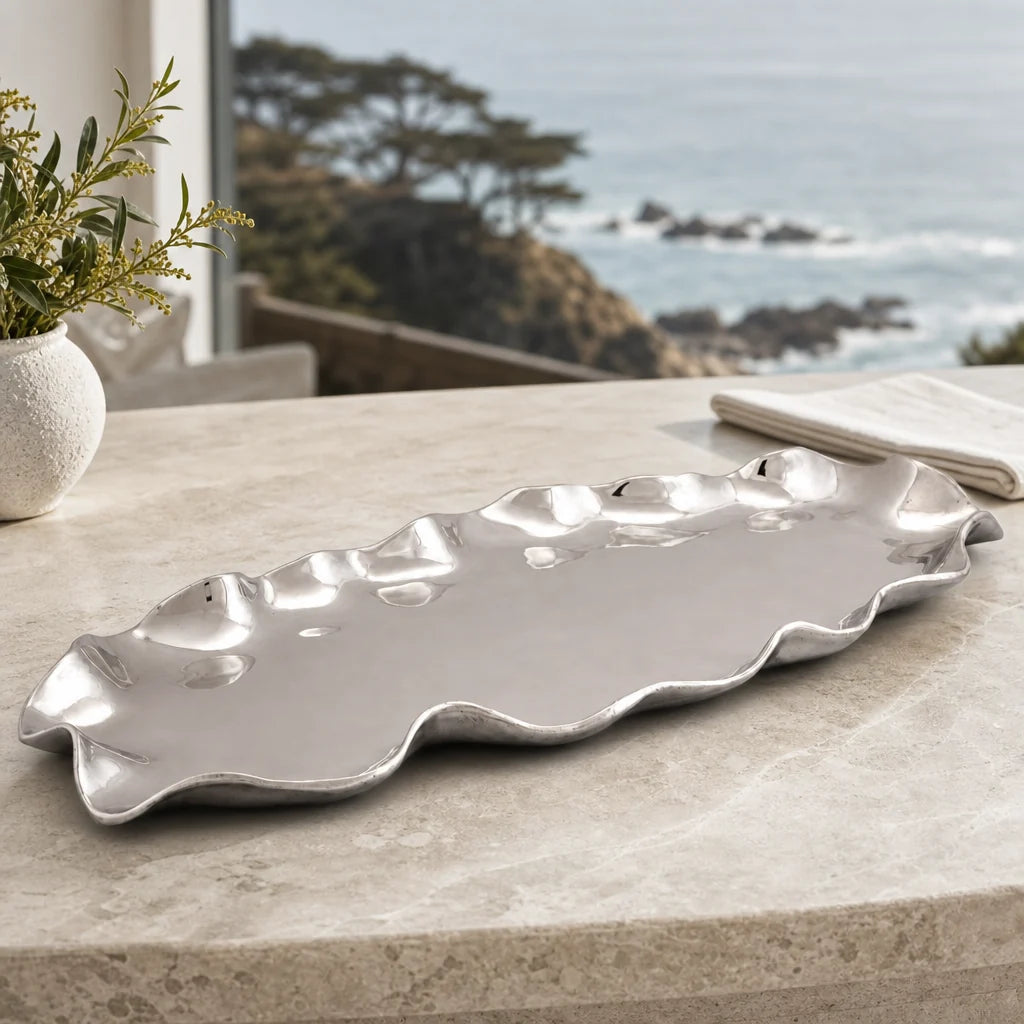 BMH - Oblong Silver Serving Tray 20"x9"