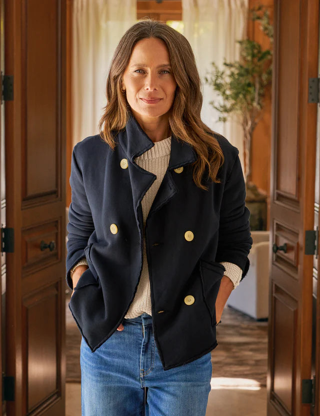 Mini Belfast Cropped Peacoat- British Royal Navy