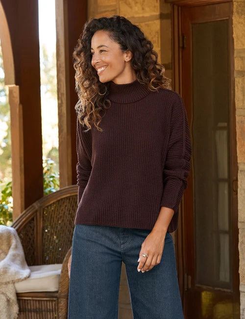 Montecito Turtleneck Sweater - Espresso
