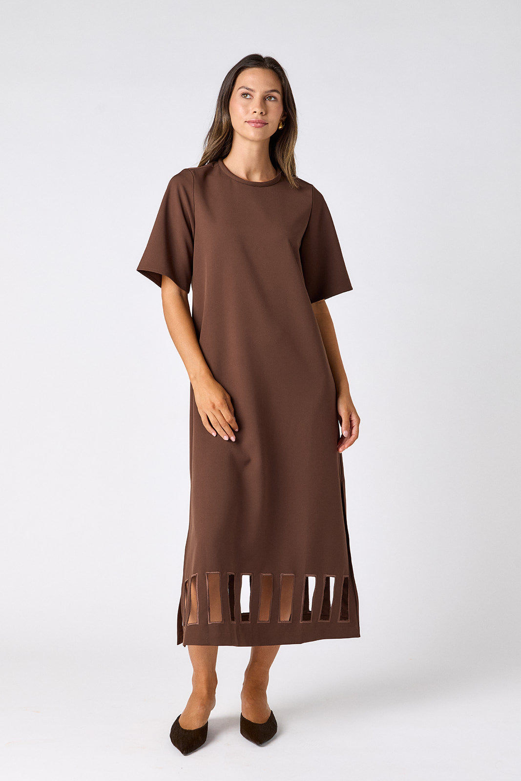 Grayson Dress - Brownie