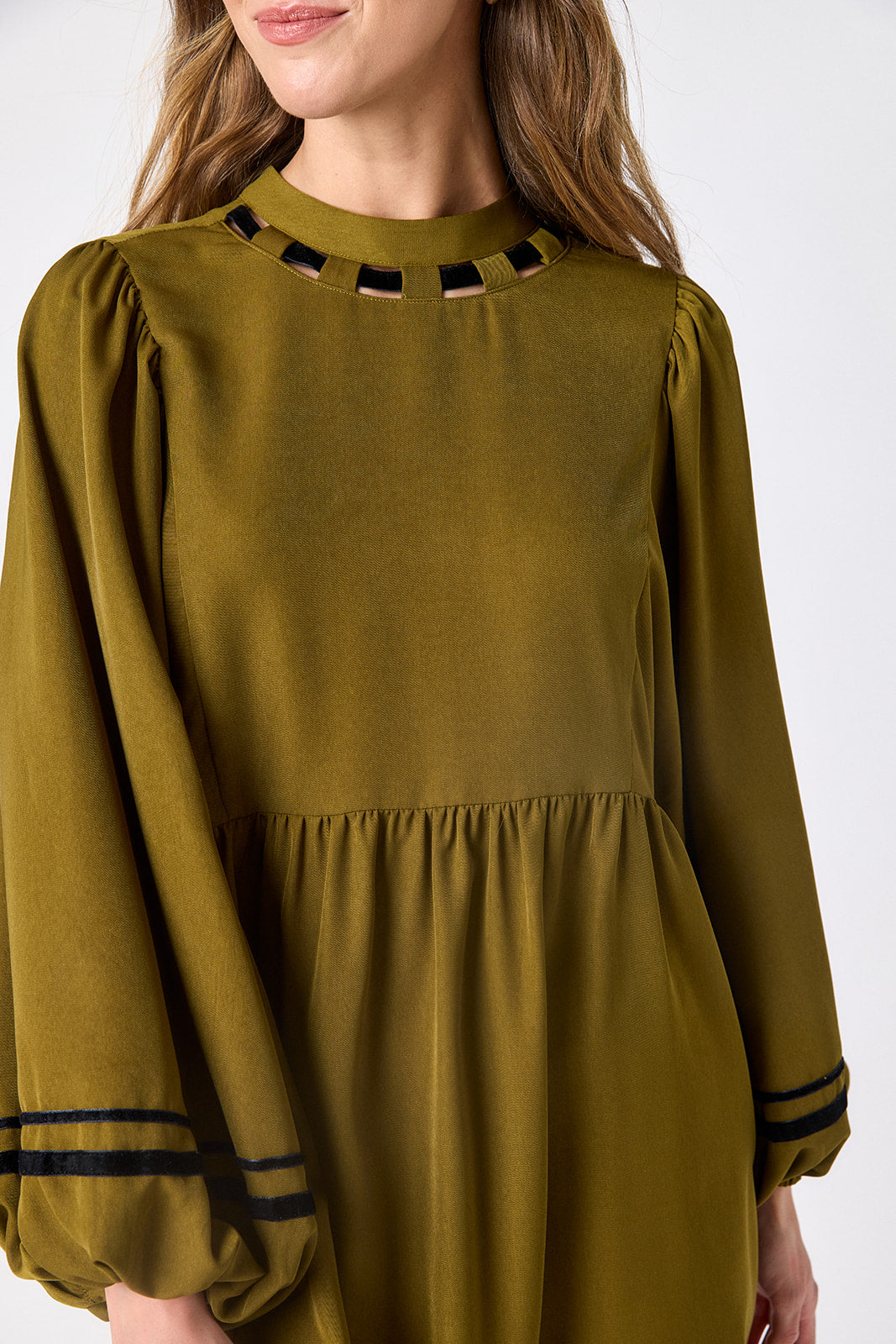 Emma Dress - Dark Lichen