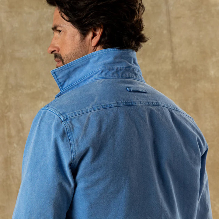 Garment Dyed Duck Canvas Jacket-Cornflower Blue