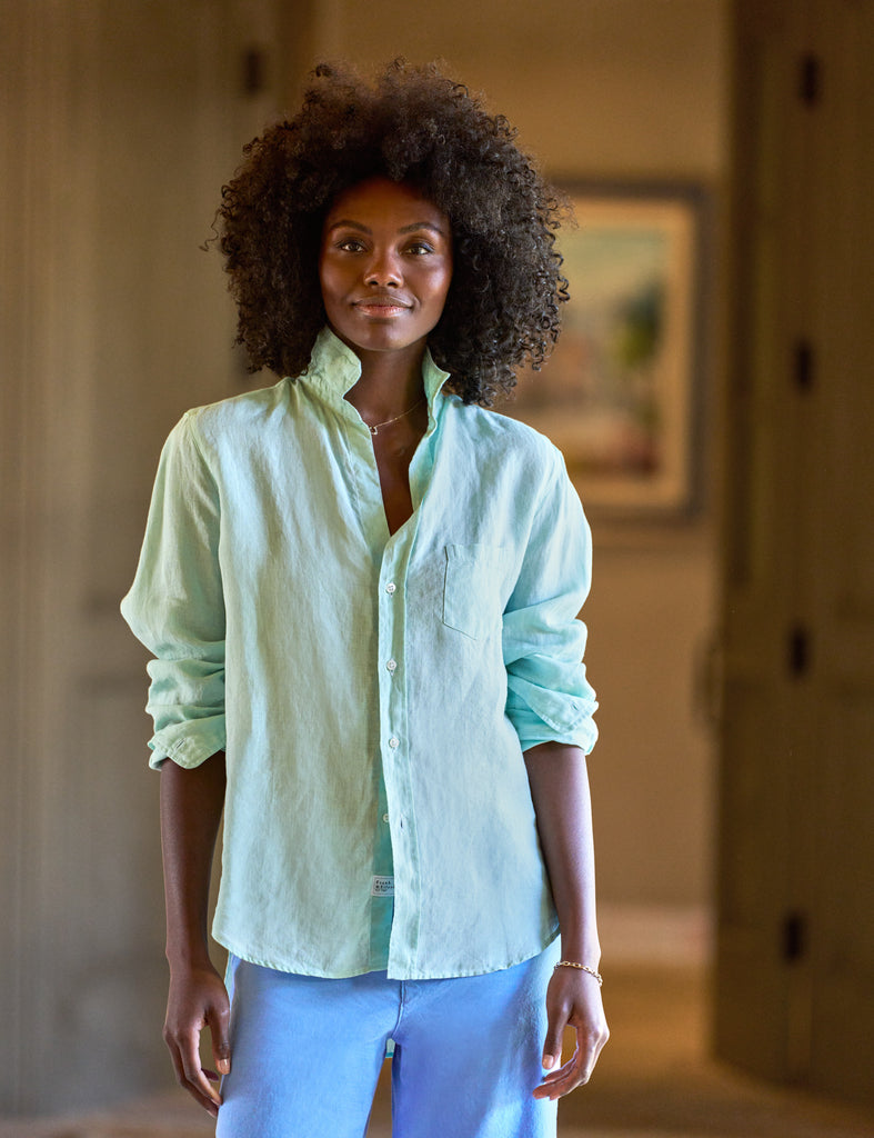 Eileen Relaxed Button Up Shirt - Sea Foam