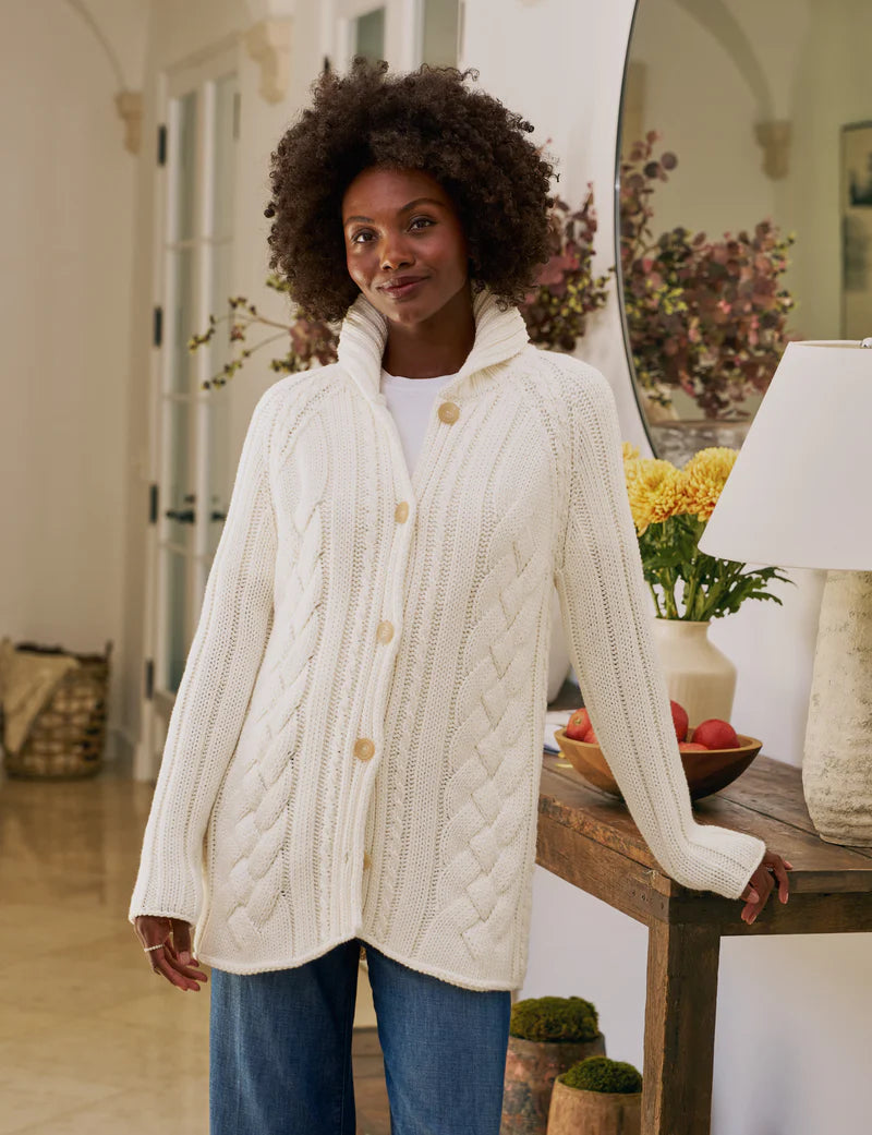 Cotswolds Cardigan - Ivory
