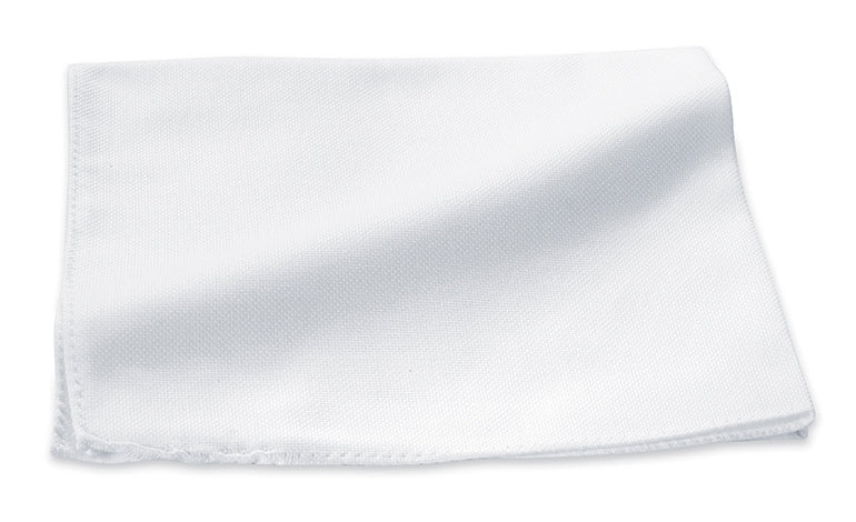 White Woven Oxford Pocket Square - 200