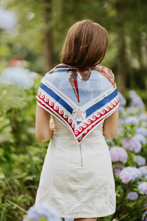 Americana Tide Diver Silk Scarf
