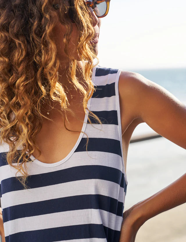 Dylan Scoop Neck Maxi Dress-Nautical Stripe