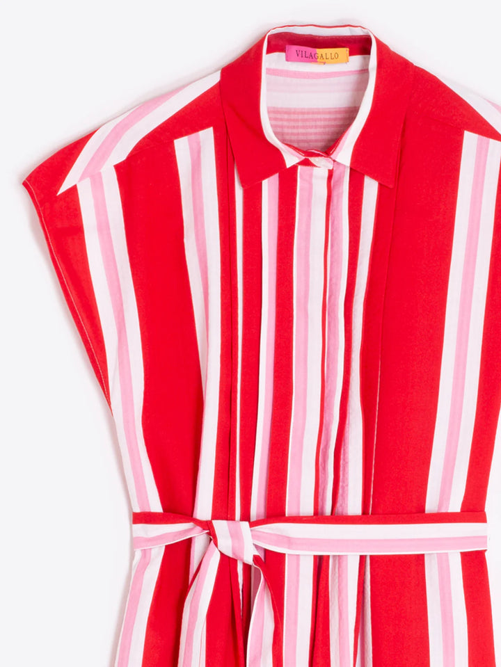 Striped Dress - Jaretas Raya Rosa