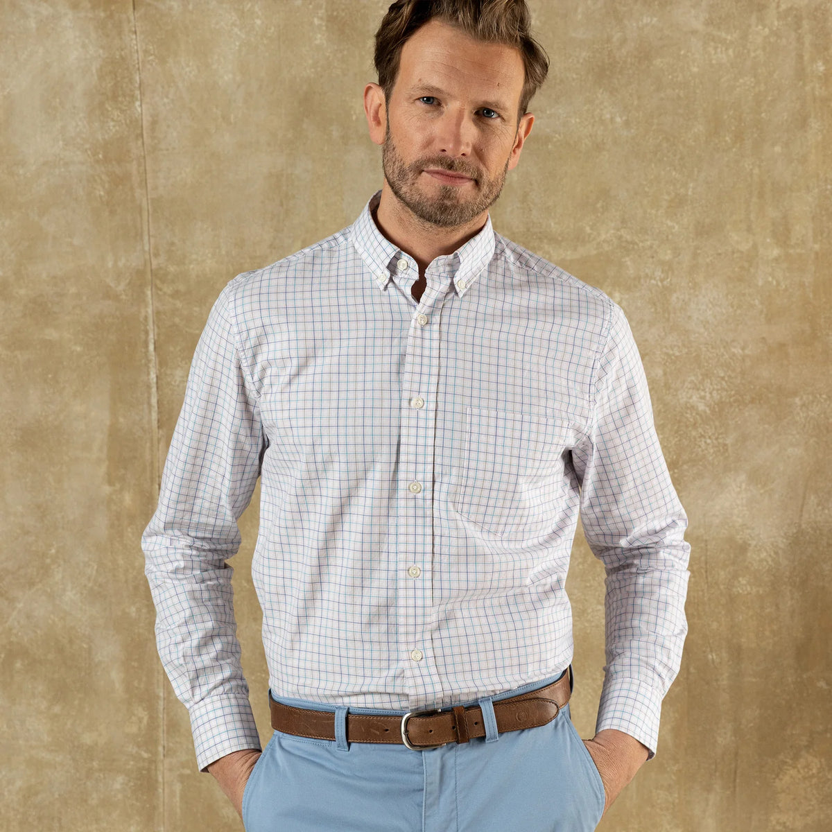 Cotton Twill Sport Shirt-Pale Pink