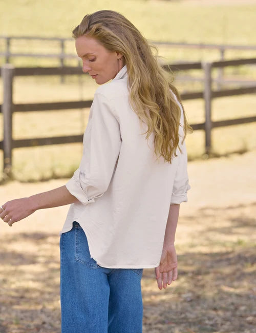Eileen Relaxed Button-Up - Vintage White