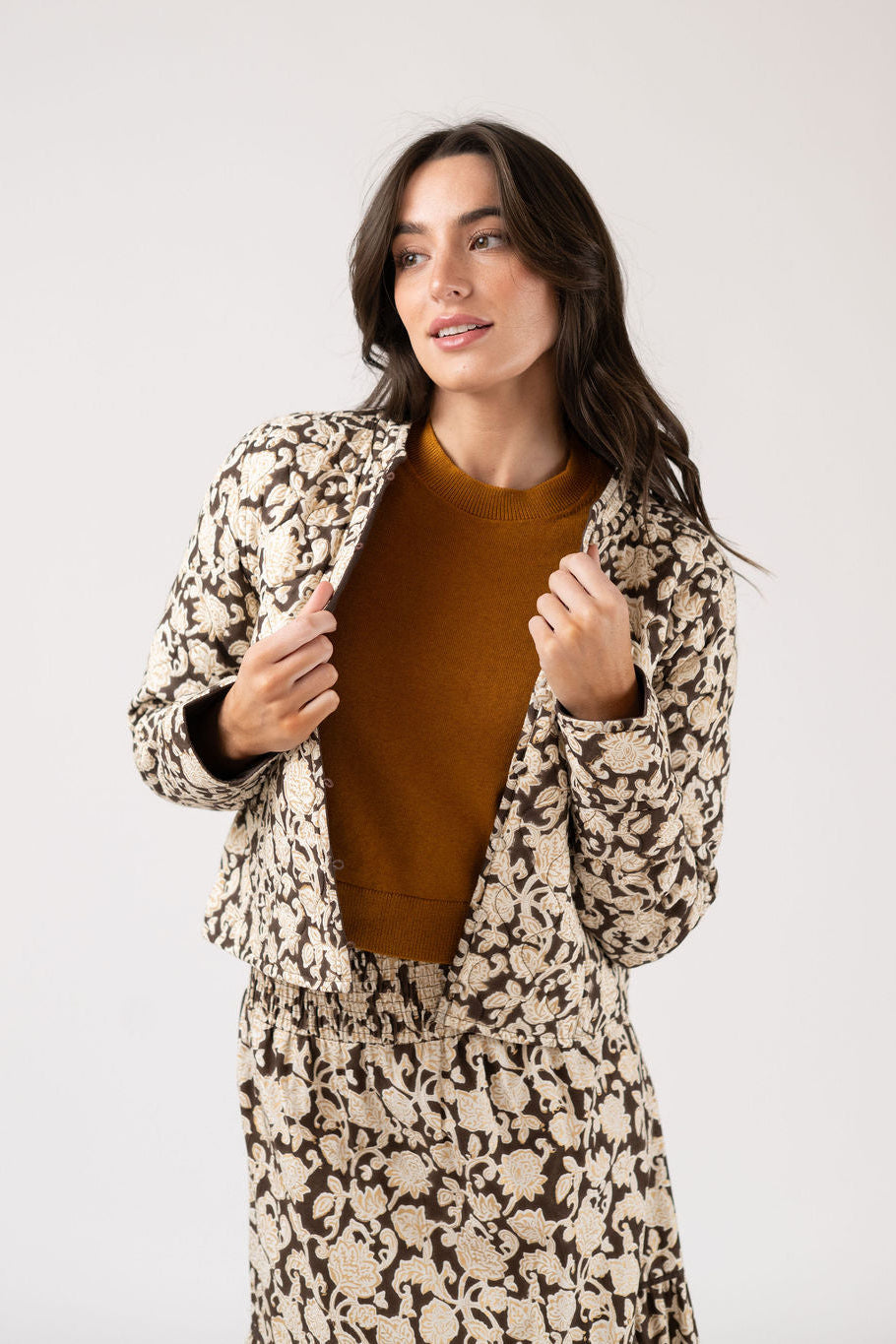 Pari Quilted Jacket - Cocoa