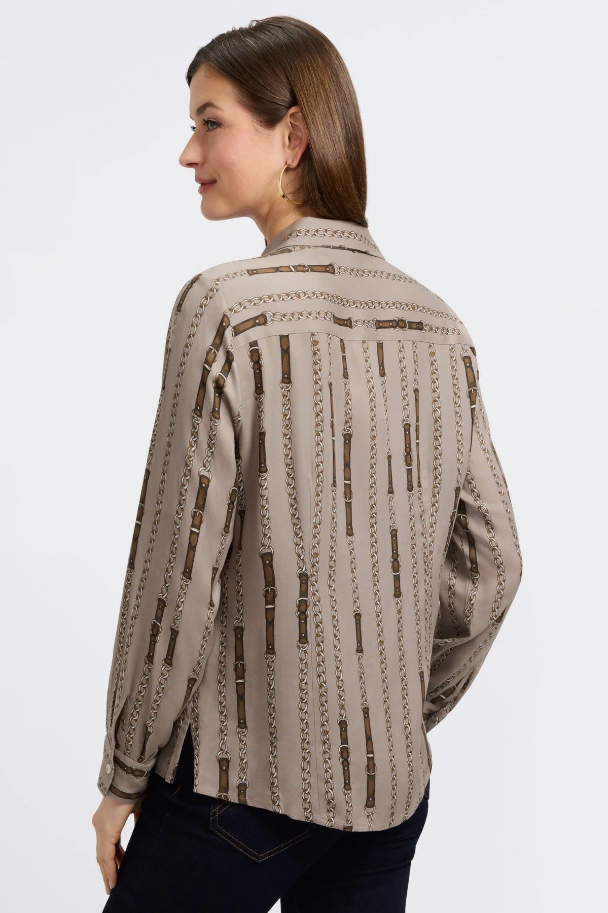 Luna Chain Stripe L/S Shirt - Chain Stripe