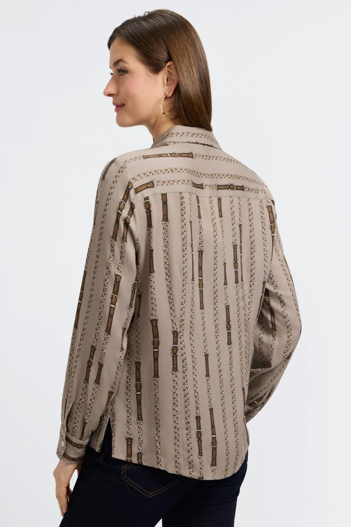Luna Chain Stripe L/S Shirt - Chain Stripe