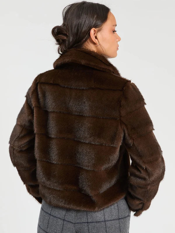 33763 Brown Fur Jacket